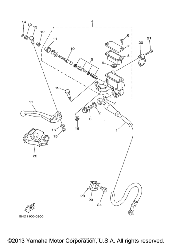 YZ125M1 Главный тормозной цилиндр