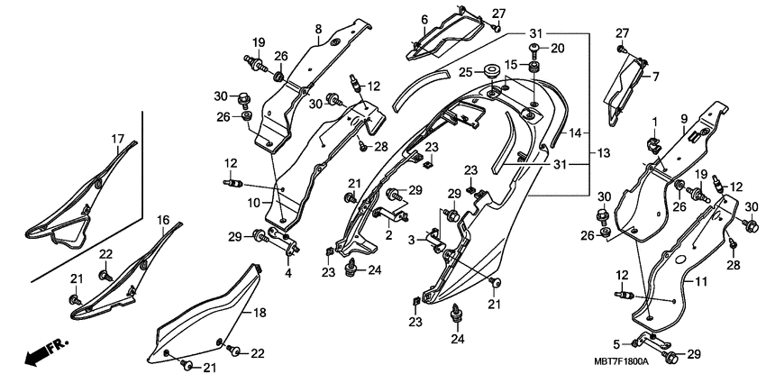 Seat cowl/side cover
