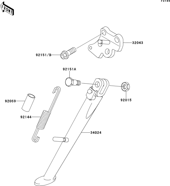 ZX900 Подножка