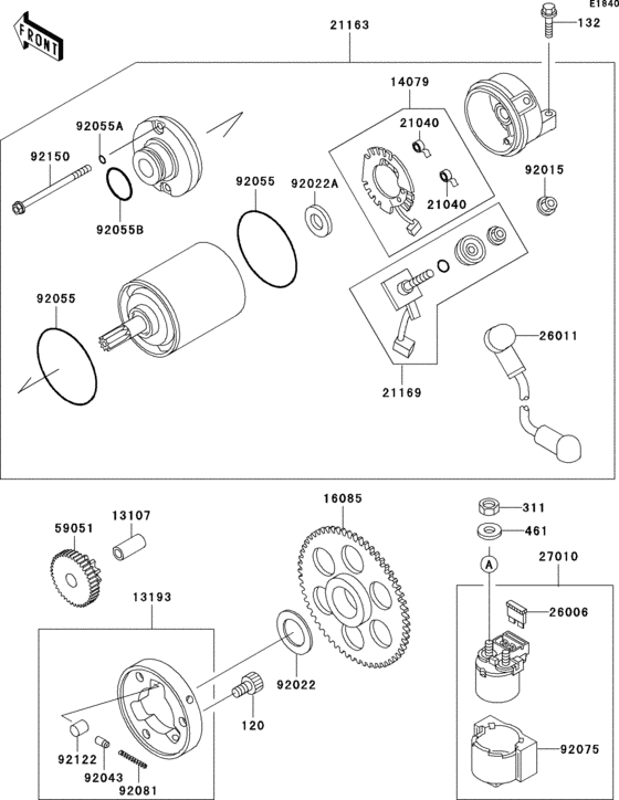 ZX600 Стартер