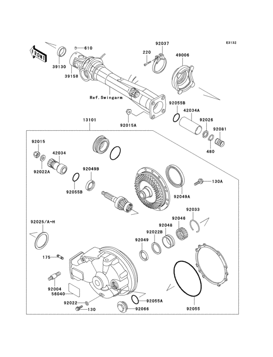 Drive shaft/final gear(1/2)