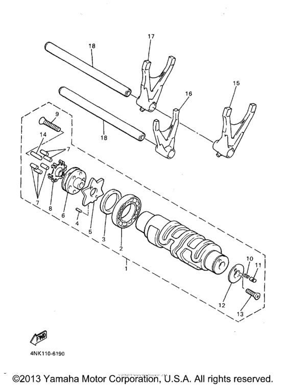 XVZ13AJ Копирный вал
