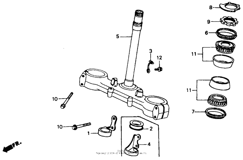 XR600R Траверса нижняя