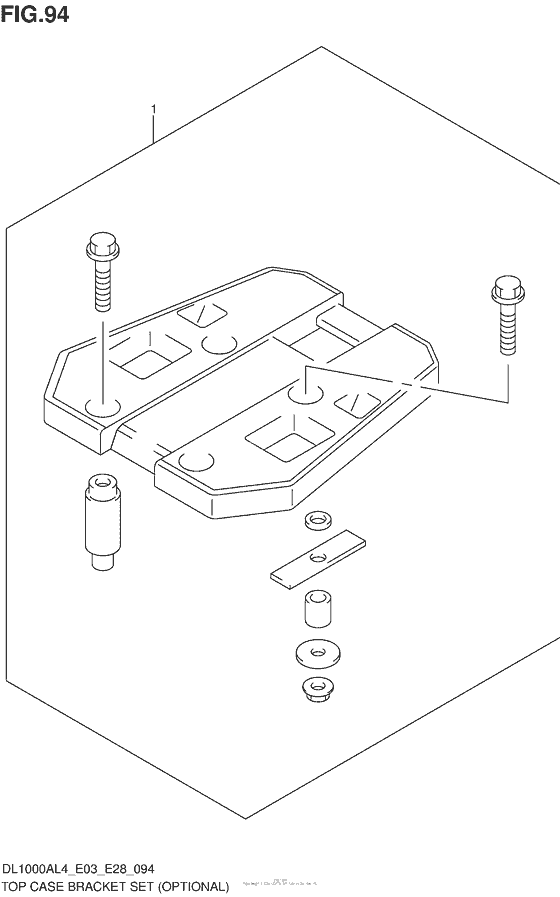 DL1000 (ABS) Top Case Bracket Set (Optional)