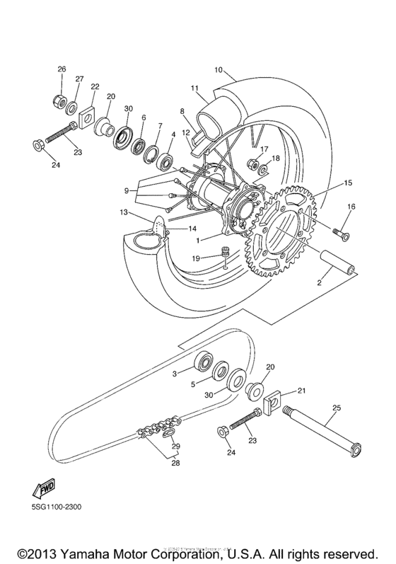 YZ250FR Переднее колесо