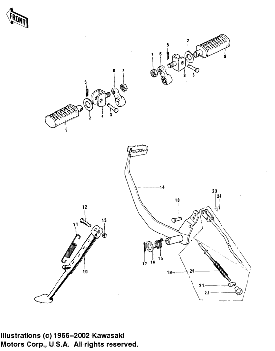Footrests/stand/brake/pedal