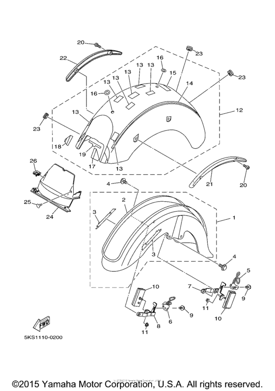 XVS1100AN Крыло