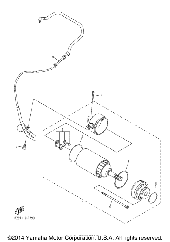 WR250FF Стартер