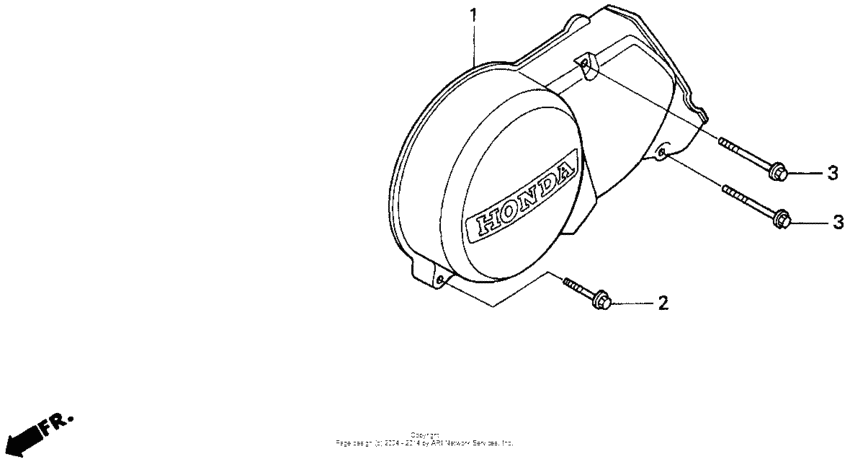 Z50R Крышка картера левая