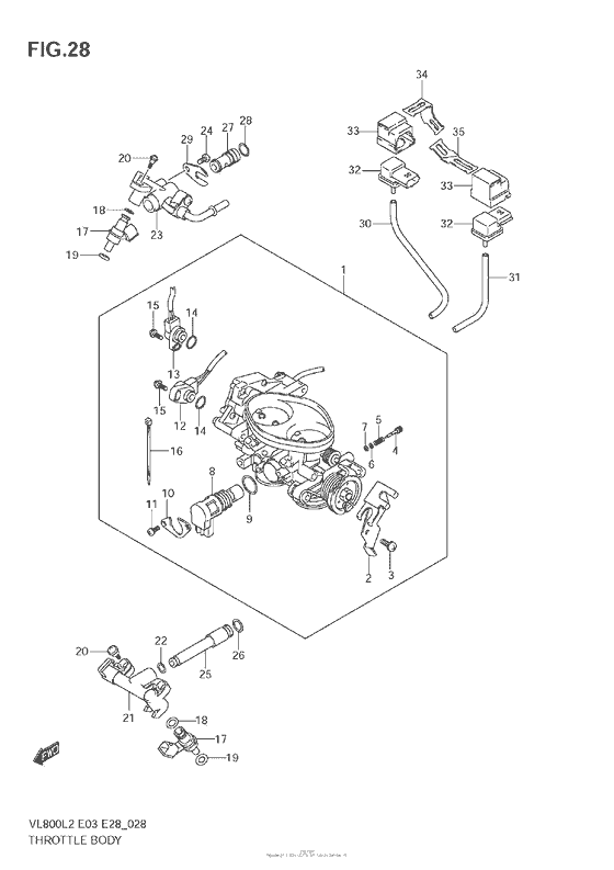 VZ800 Throttle Body (Vl800  E28)
