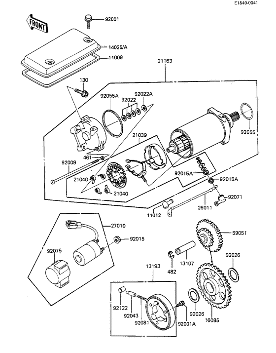 Starter motor/starter clutch