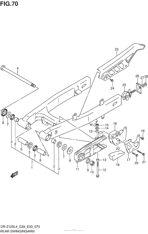 Rear Swingingarm (Dr-Z125L4 E28)