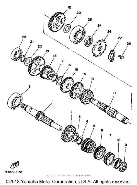XT125KC Трансмиссия
