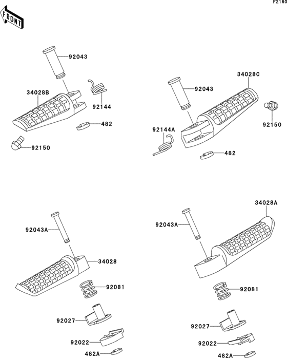 ZX600 Подножки