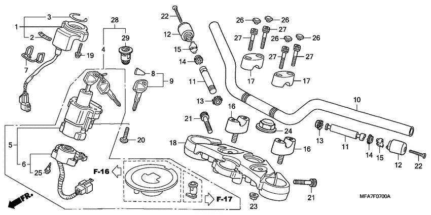 Handle pipe/top bridge