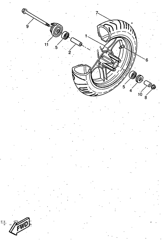 YQ50 Переднее колесо