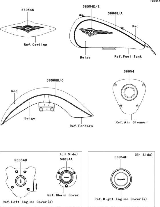 VN1700 Decals(red / beige)(c9fa)