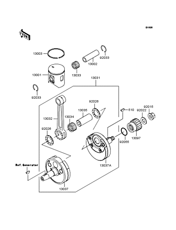 Crankshaft/piston