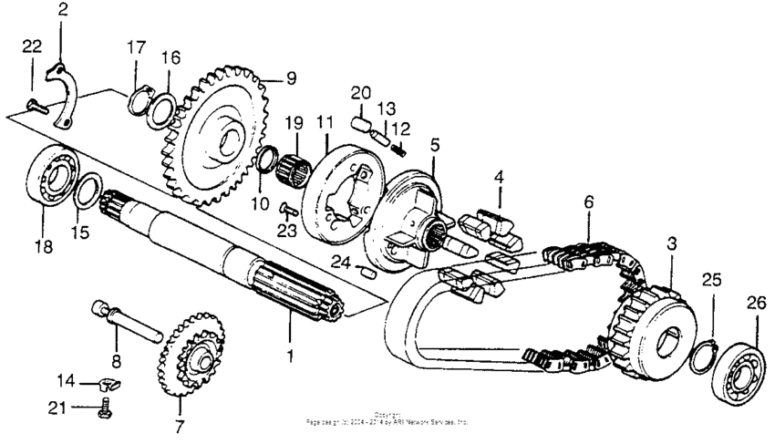 Primary shaft + chain