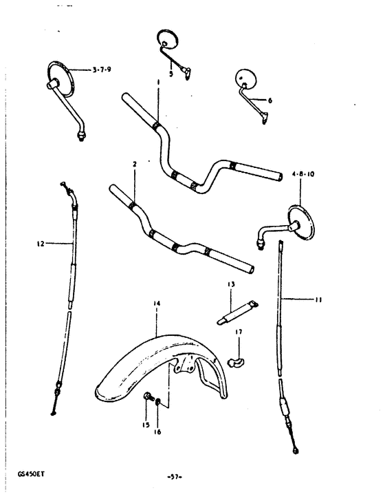 Handlebar - front fender