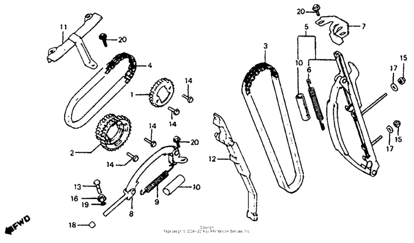Cam chain + tensioner