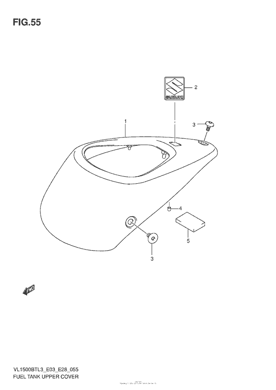 VL1500BT Fuel Tank Upper Cover