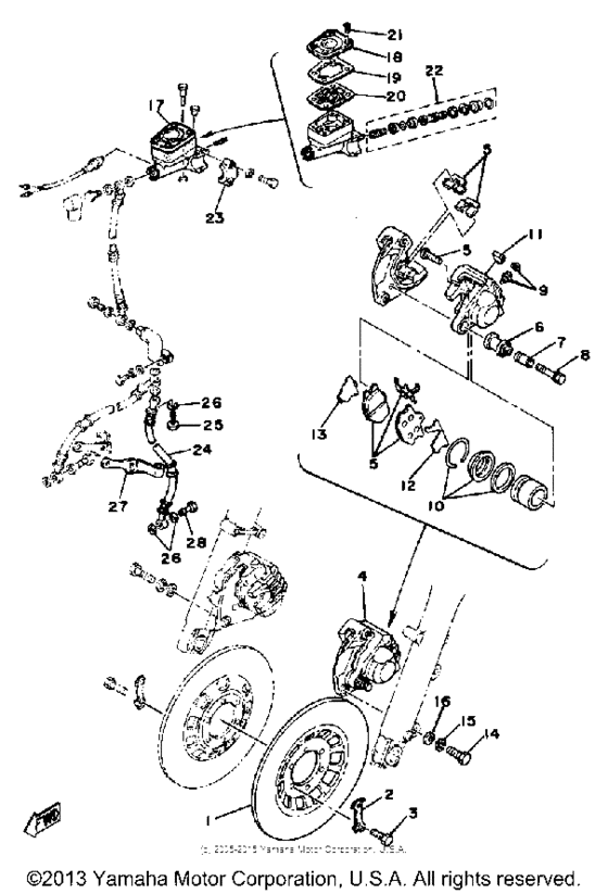 Double disc brake optional parts