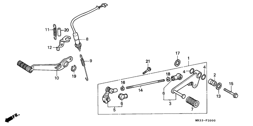 Brake pedal/change pedal