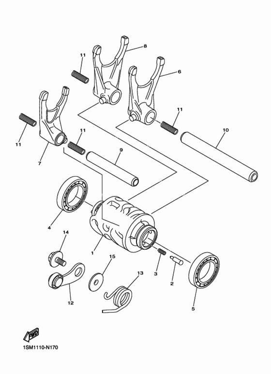 Shift cam & fork