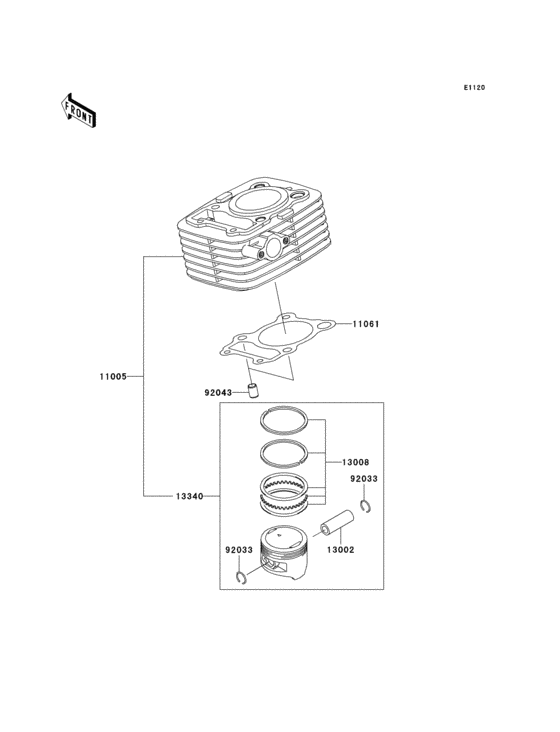 BR125 Цилиндр и поршни