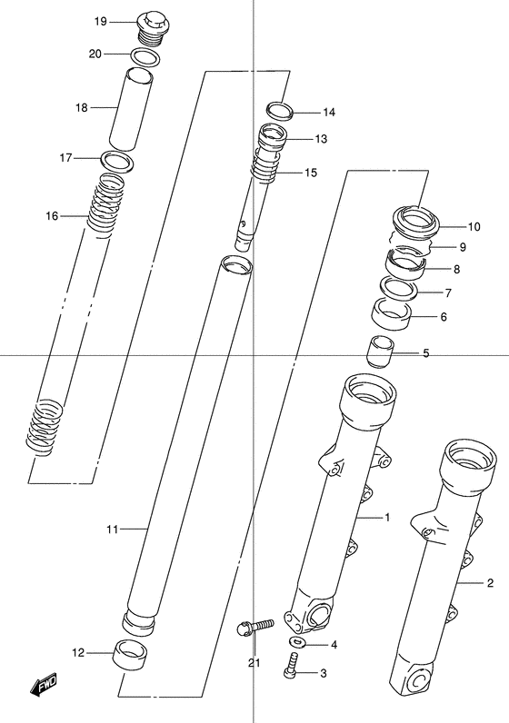 GSX1200 Демпфер передней вилки