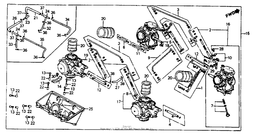 Carburetor assy. + carburetor link