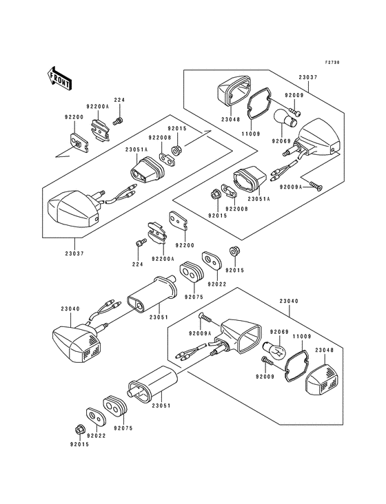 ZX750 Поворотники
