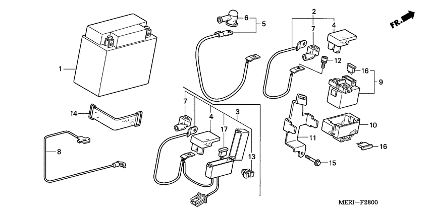 CBF600S (ABS) Аккумулятор