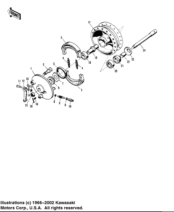 Front hub/brake