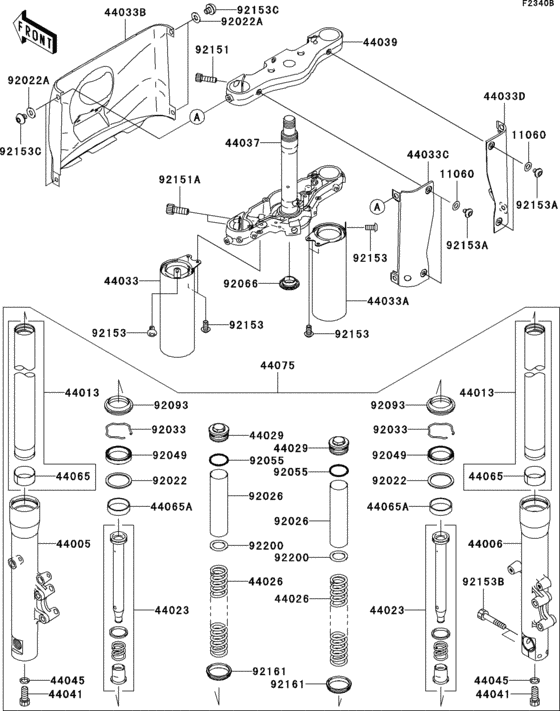 Front fork(jkbvnt60aaa015116-)