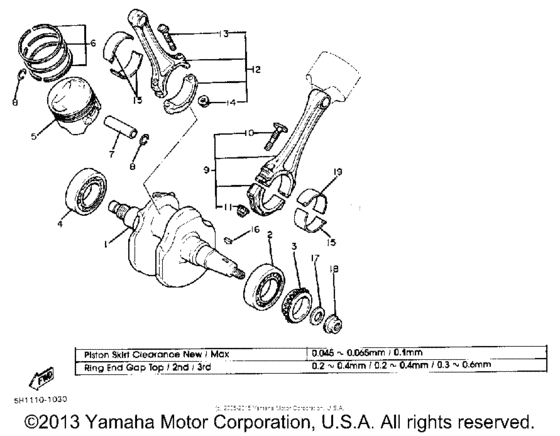 XV920J Crankshaft-piston