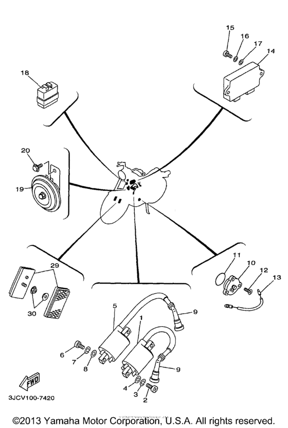 XV535JC Электрика