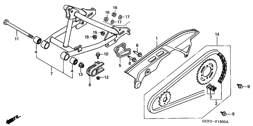 Swingarm/chain case