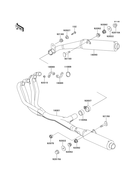 ZX1100 Глушитель