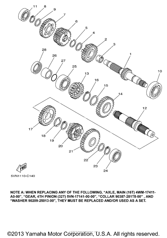 XV1600AR Трансмиссия
