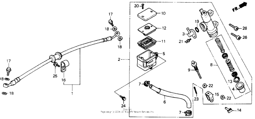 CB400F Задний тормозной цилиндр
