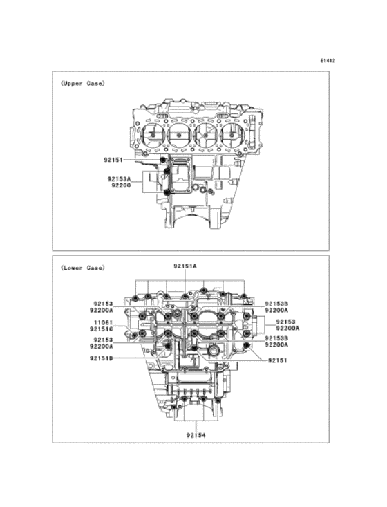 ZX1000 Болты крепления картера
