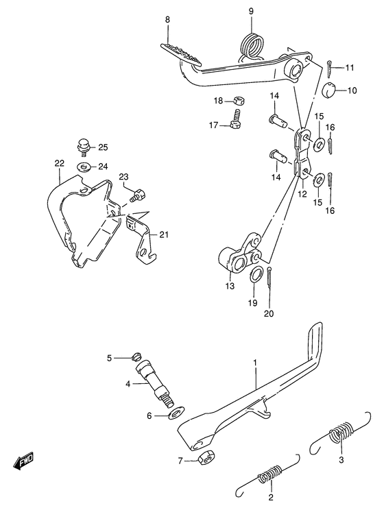 Prop stand - rear brake