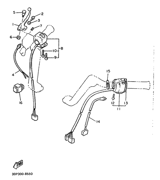 Handle switch. lever