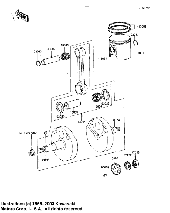 Crankshaft/piston