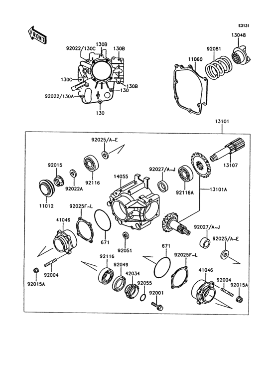 Front bevel gear(1/2)