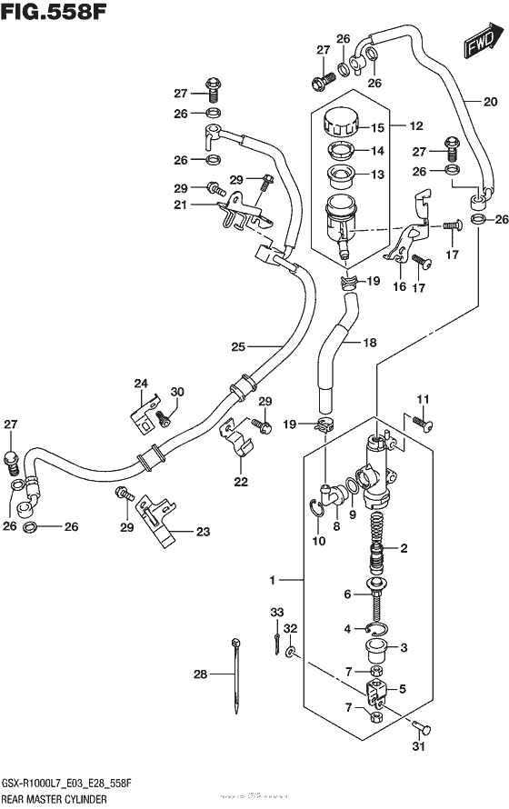 Rear Master Cylinder (Gsx-R1000Al7 E33)