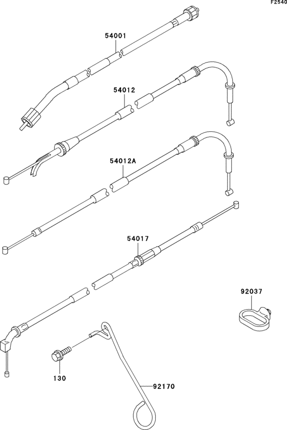 ZX750 Тросы управления