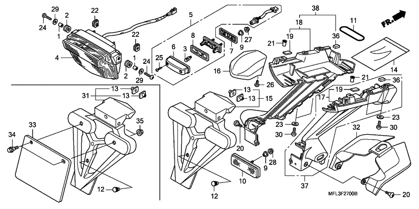 Taillight unit ass`y
